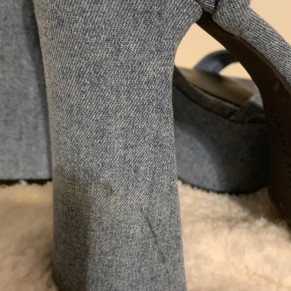Gianni Bini Denim Blue Platform Heels
